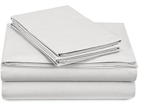 Cotton Cooling White Percale Sheet Set