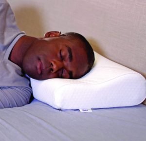 Pillow can help support the neck, the shoulder blades and the back,
