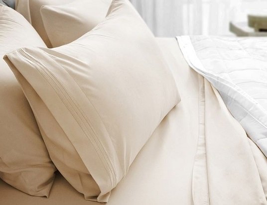 Beige Bamboo Pillowcase for Acne