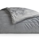 Plush and grey colored weighted blanket!