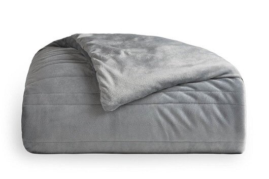 Plush and grey colored weighted blanket!