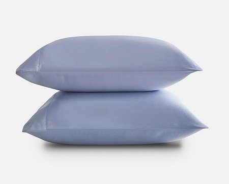 2 Sky colored vegan pillows made of eucalyptus tencel lyocell fabric